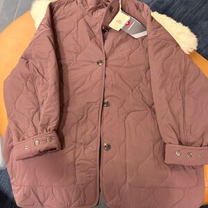 Faherty Women's Primaloft Quilted Jacket - Mauve, NWT, Size L/XL